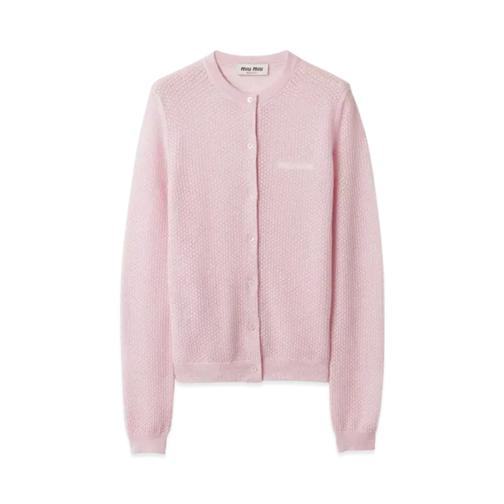MIUMIU Women's Cashmere Cardigan "Pink"