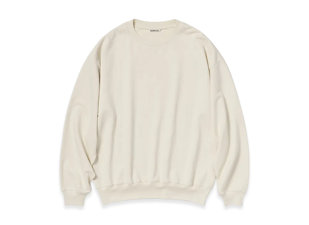 AURALEE Women's Super High Gauge Sweat P/O "Ivory White"