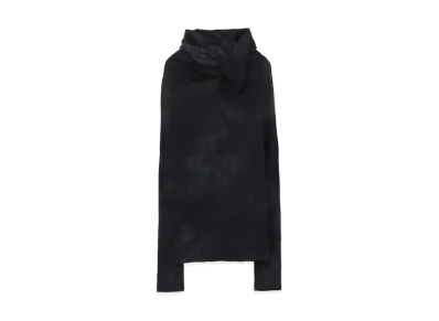 Yohji Yamamoto WOOL MILD JQ GLENCHECK G STOLE LONG SLEEVE "Black/Grey"