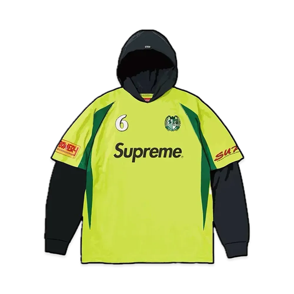 Supreme Hooded Soccer Jersey "Bright Green"