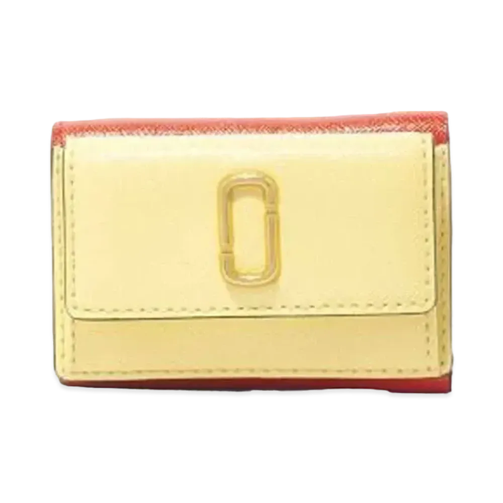 Marc Jacobs The Snapshot Mini Trifold "Pastel Yellow Multi"
