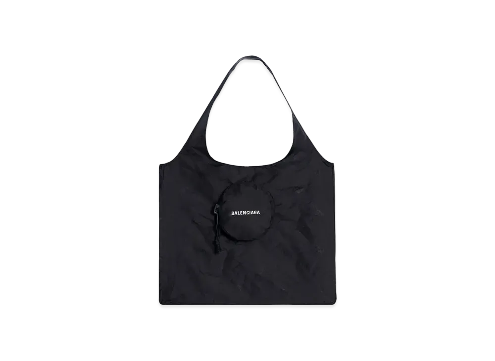 BALENCIAGA Expandable Grocery Shopping Bag "Black"