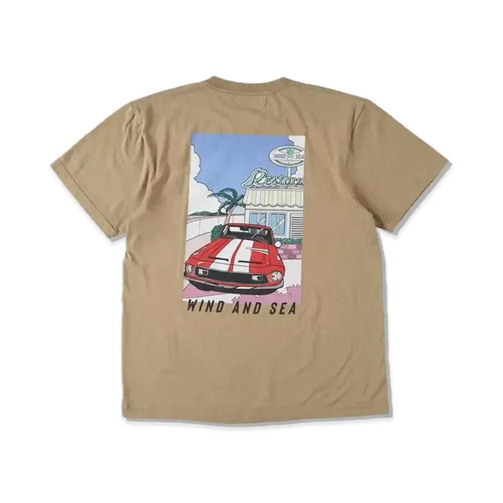 Yoshifuku Honoka x WIND AND SEA Tee Car Sand "Khaki"