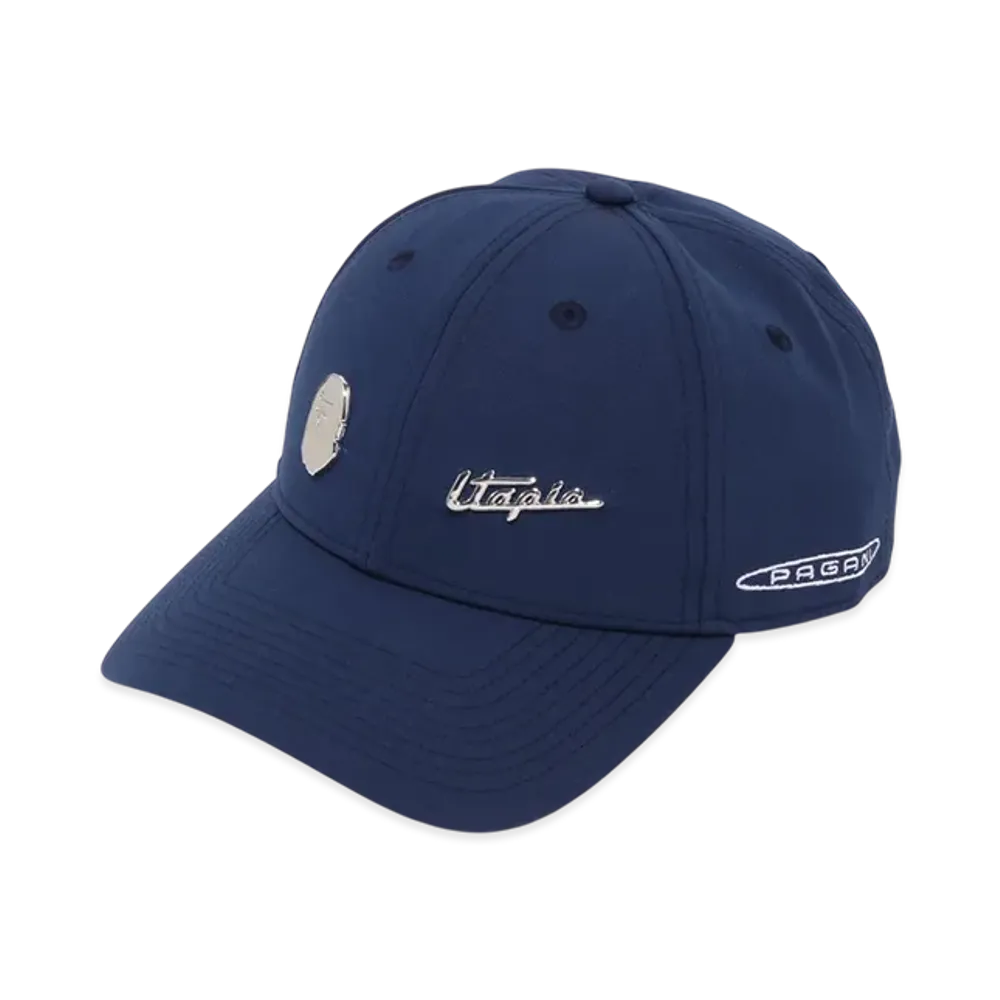 A BATHING APE x PAGANI Logo Nylon Cap "Navy"