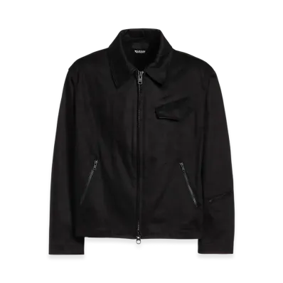 WILDSIDE YOHJI YAMAMOTO Cotton Chino Zip Up Blouson "Black"