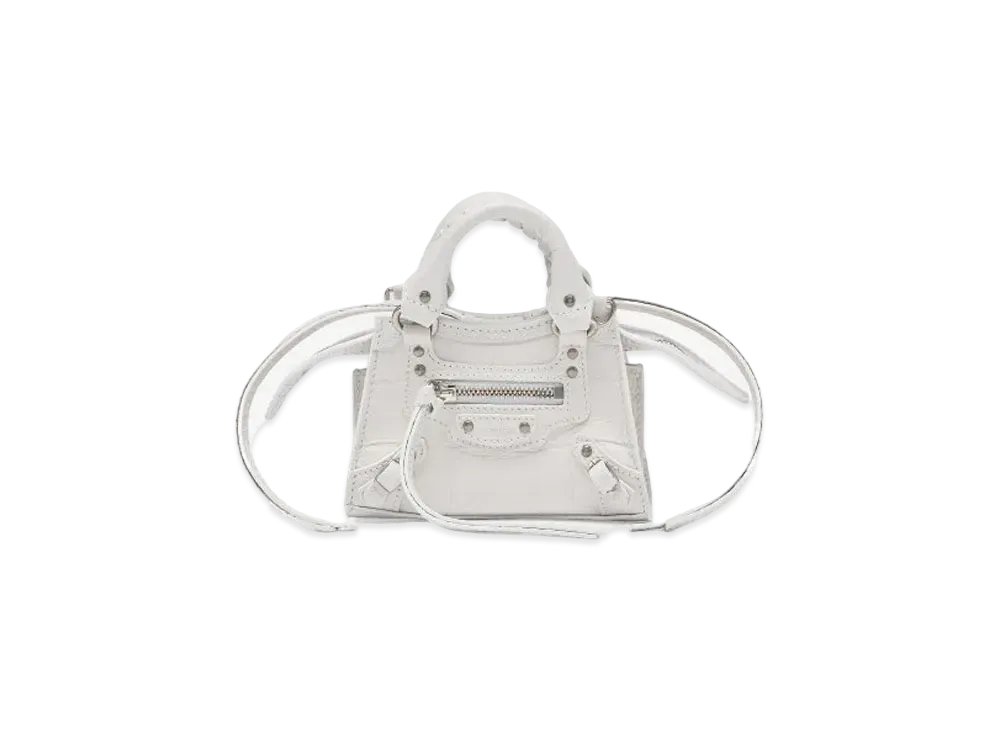 BALENCIAGA Nano Neo Classic City Crossbody Bag "White"