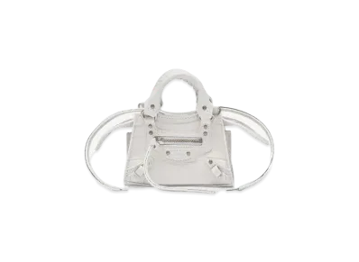 BALENCIAGA Nano Neo Classic City Crossbody Bag "White"
