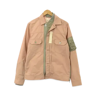 Sacai Cotton Nylon Oxford Blouson Jacket "Pink"