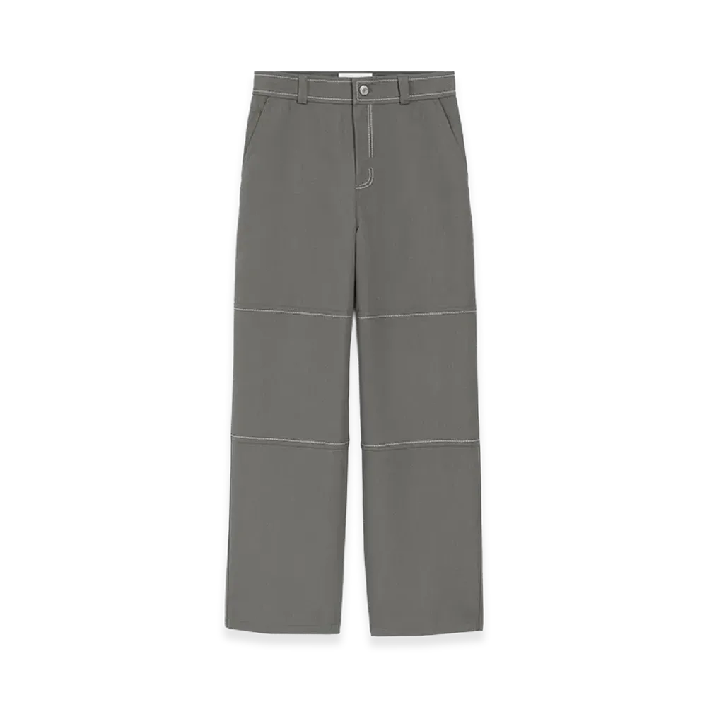 AMI PARIS New Wool Worker Trousers "Grey"