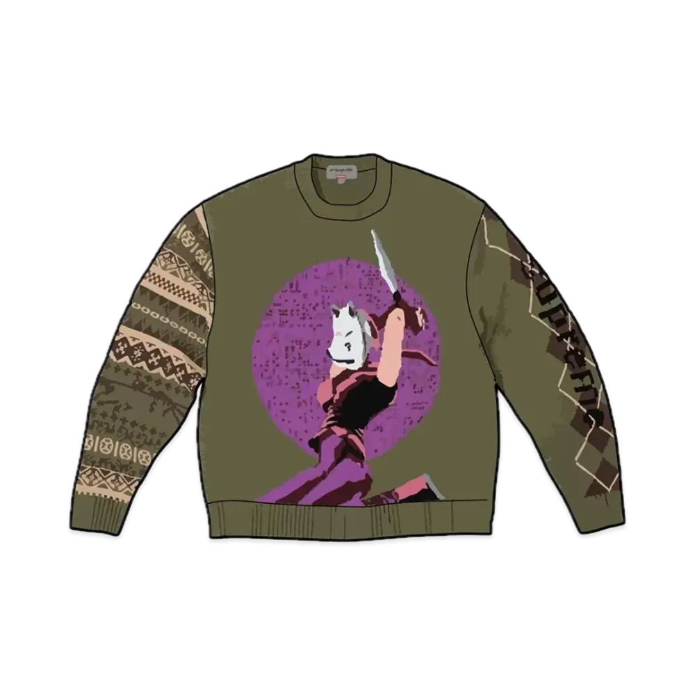 Supreme x Yohji Yamamoto TEKKEN Sweater "Olive"