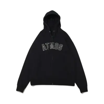 atmos Arch Logo Zip Up Hoodie "Black"