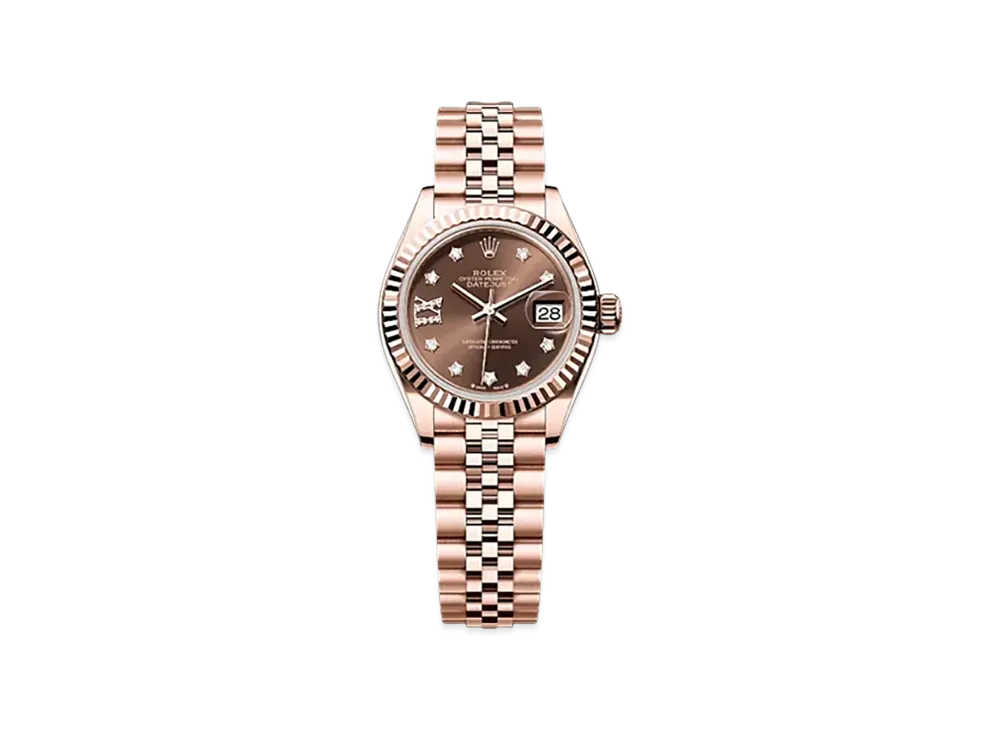 ROLEX Lady-Datejust 28mm Everose Gold 279175 "Chocolate"