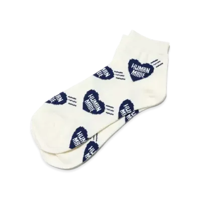 HUMAN MADE Short Heart Pattern Socks "Navy"