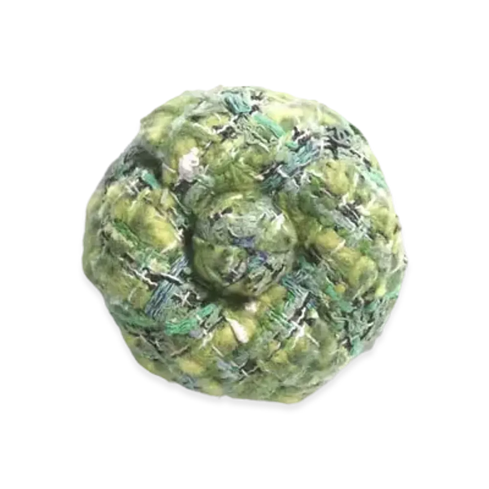CHANEL Camellia Cotton & Wool Tweed "Green/Light Green"
