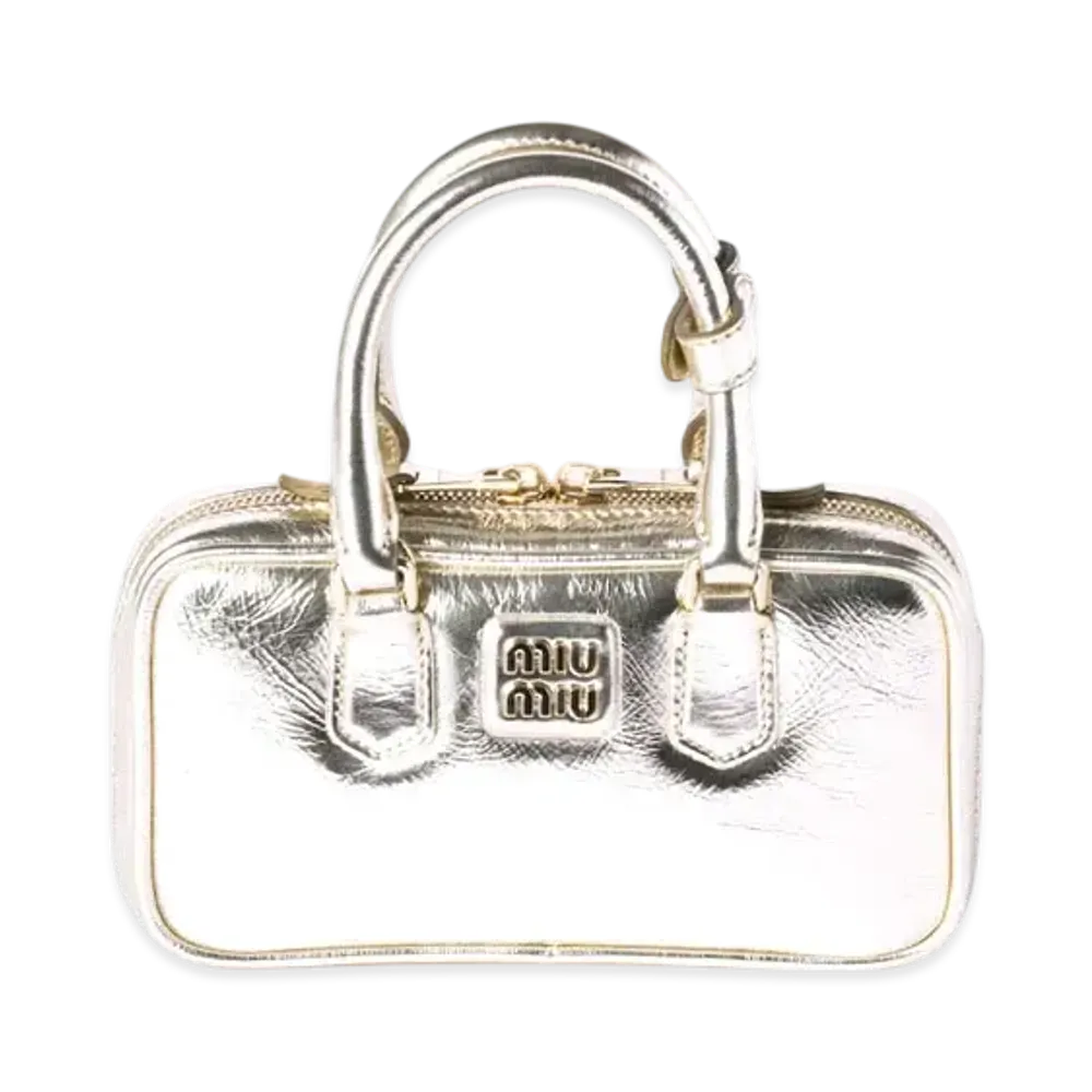 MIUMIU Arcadie Laminated Nappa Leather MinI-Bag "Gold"