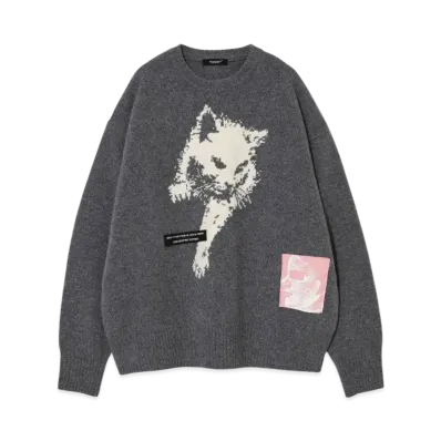 UNDERCOVER Wool Cashmere Knit Pullover "Charcoal"