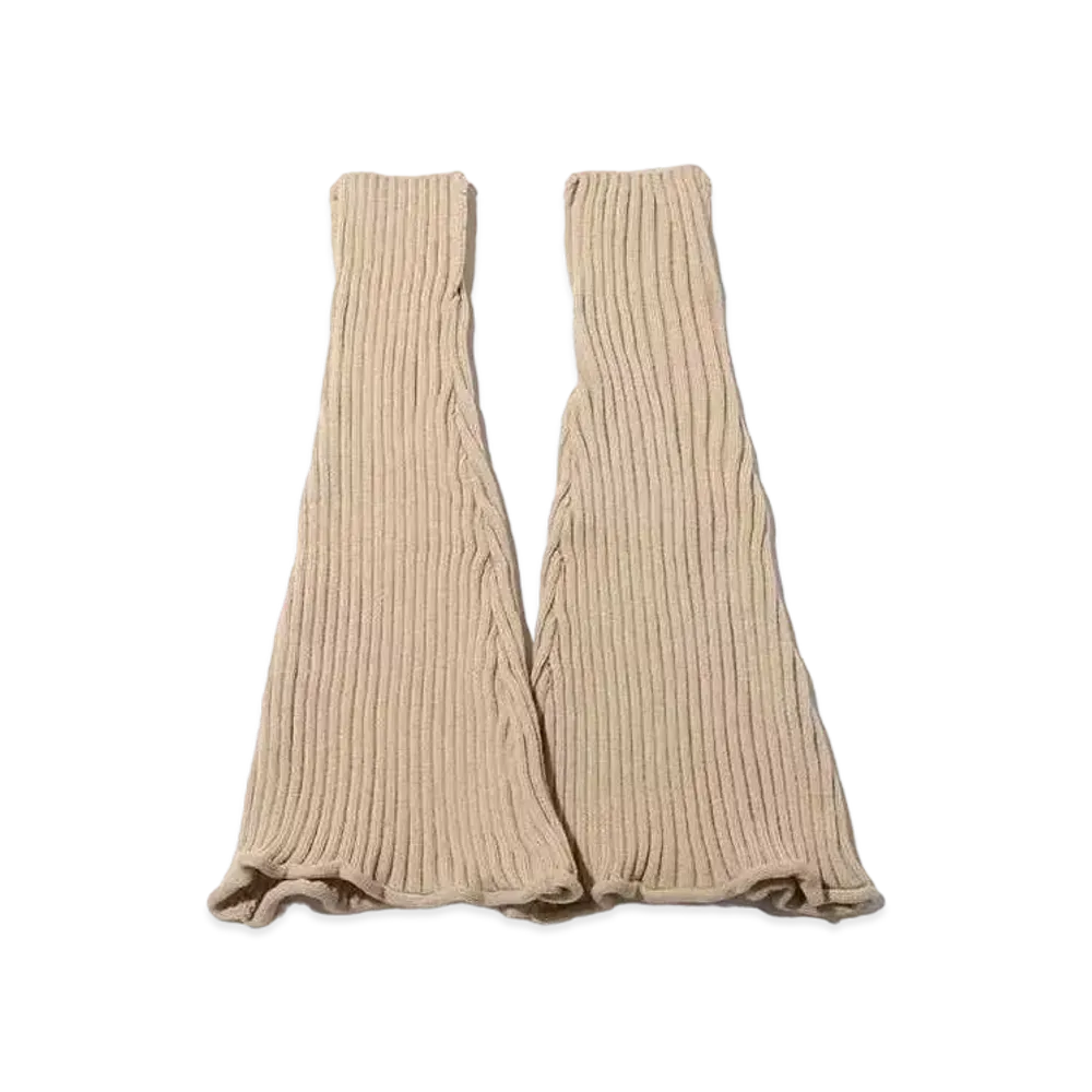 atmos pink Flare Leg Warmers "Beige"