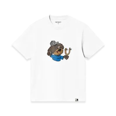 Carhartt WIP Women's S/S Slingshot T-Shirt "White/Heavy Stone Wash"