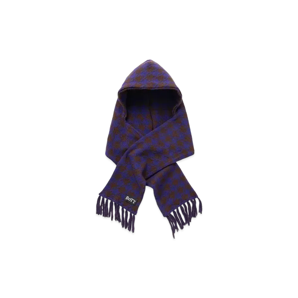 BoTT Houndstooth Hooded Scarf "Brown"