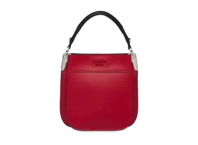 PRADA Small Leather Margit Bag "Red/Black"