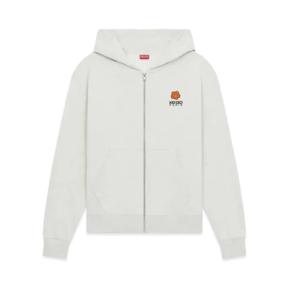 KENZO 'BOKE FLOWER' Embroidery Classic Hoodie "Pale Grey"