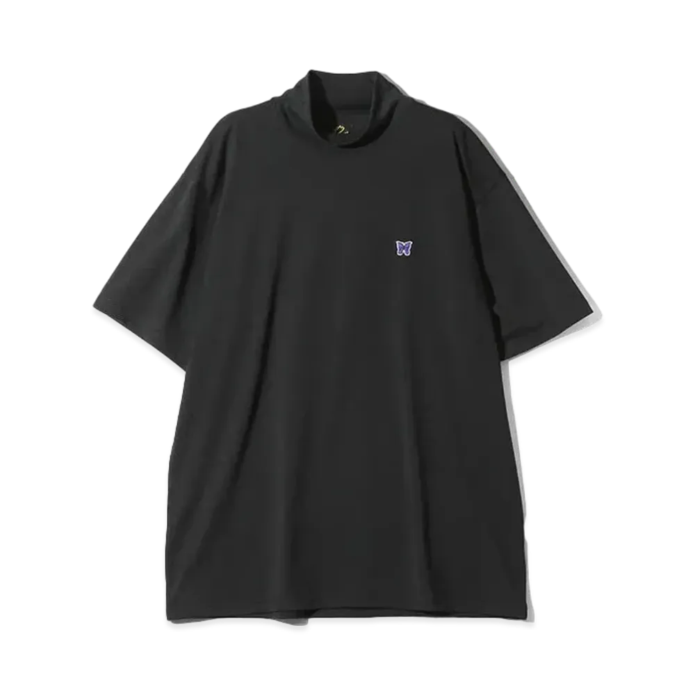 Needles S/S Mock Neck Tee - Poly Jersey "Black"