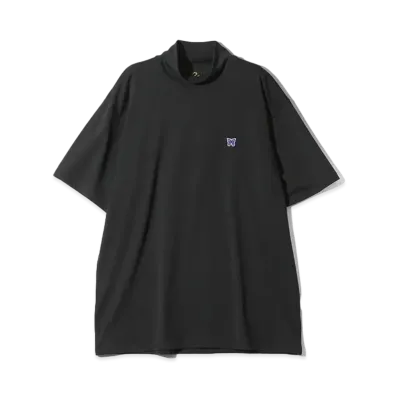 Needles S/S Mock Neck Tee - Poly Jersey "Black"