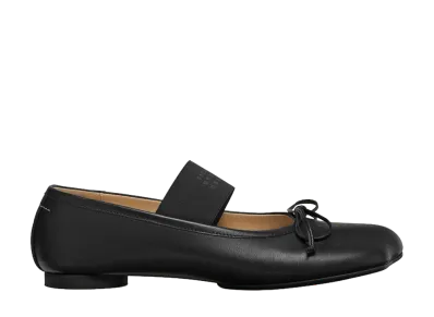 MM6 Maison Margiela Women's Anatomic Numbering Ballet Flat "Black"