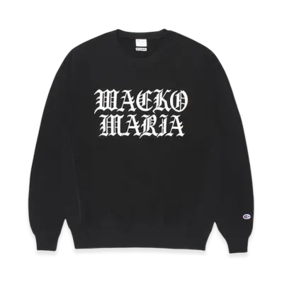 WACKO MARIA x Champion Reverse Weave Crew Neck Sweat Shirt "Black"