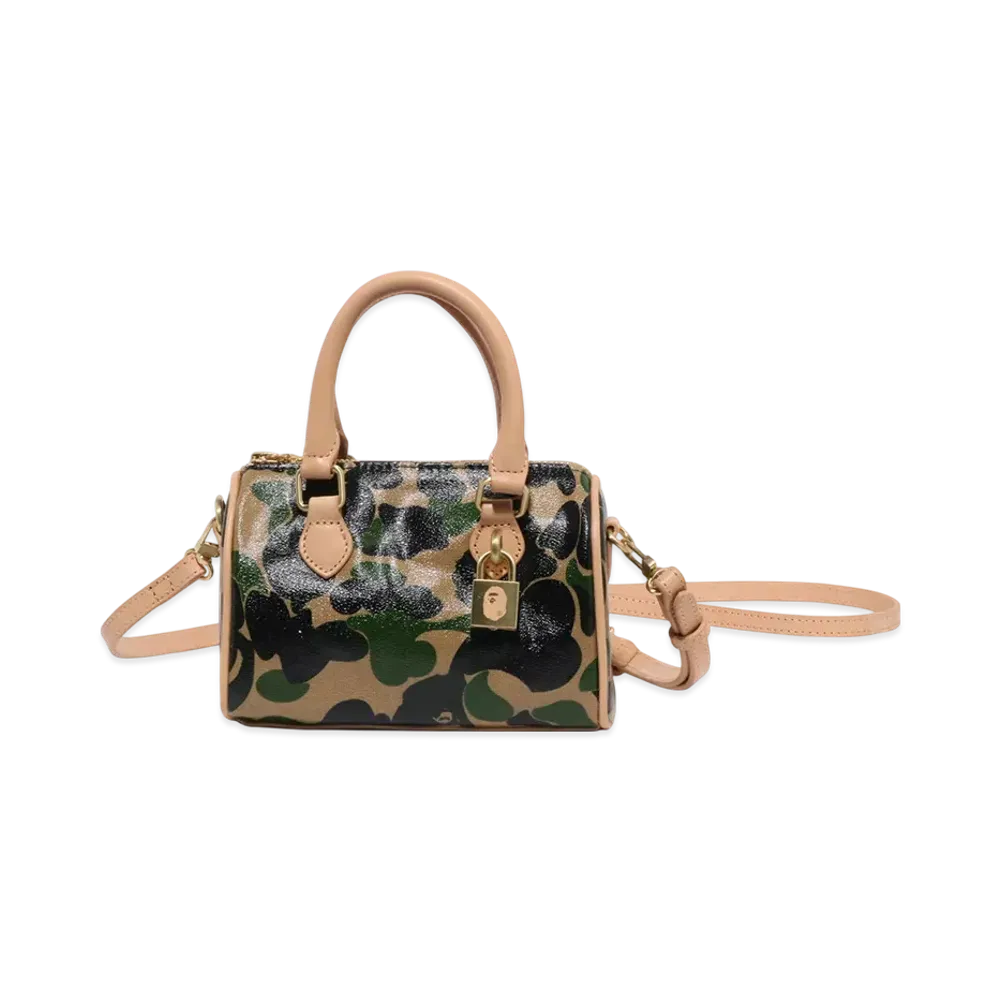 A BATHING APE Abc Camo Mini Shoulder Bag "Green"