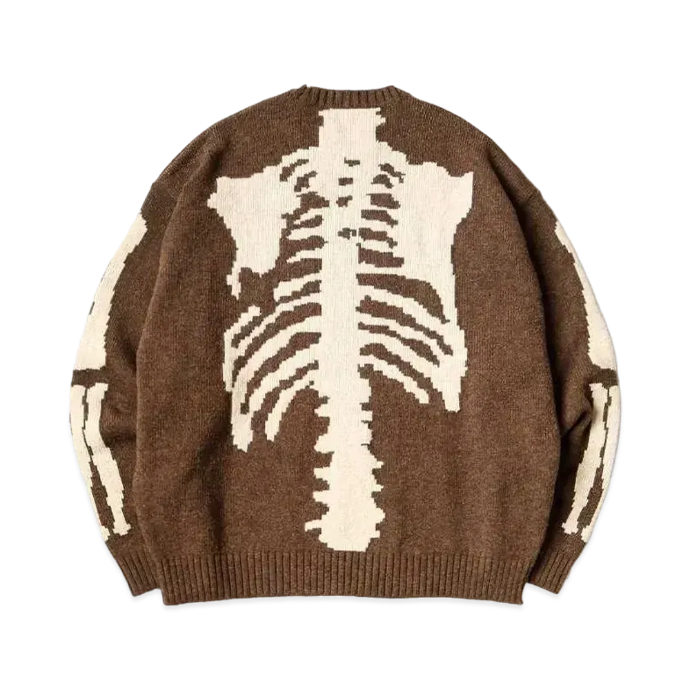 KAPITAL 5G Wool Bone Creew Sweater "Brown"