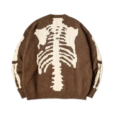 KAPITAL 5G Wool Bone Creew Sweater "Brown"