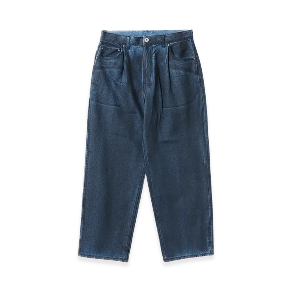 atmos Spray Print Baggy Denim Pants "Blue"
