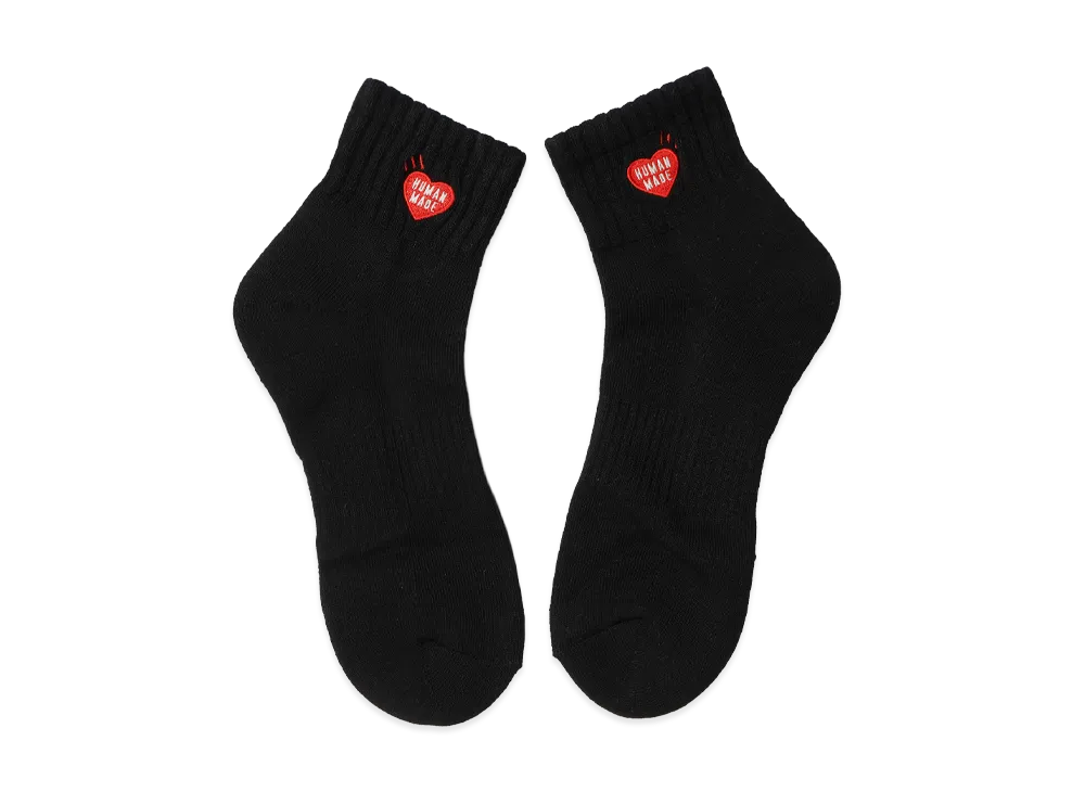 HUMAN MADE SHORT PILE SOCKS "Black"