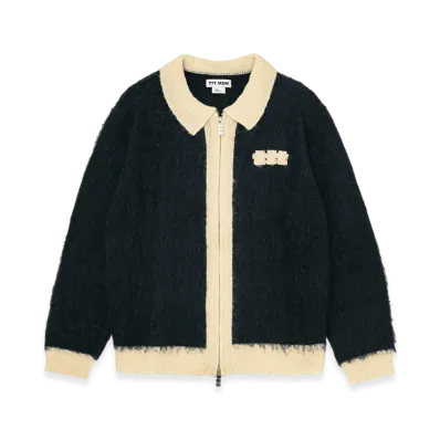 TTTMSW Mohair zip up knit polo "Moss Green"
