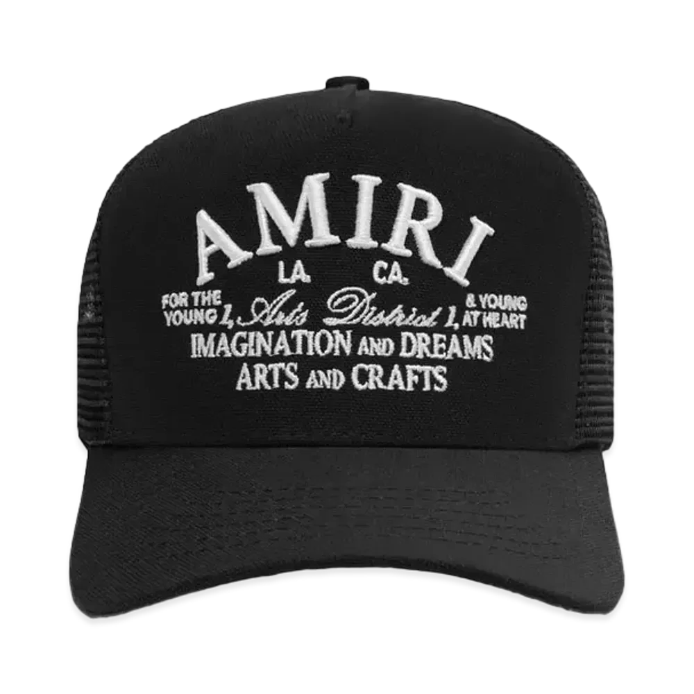 AMIRI Arts District Trucker Hat "Black"
