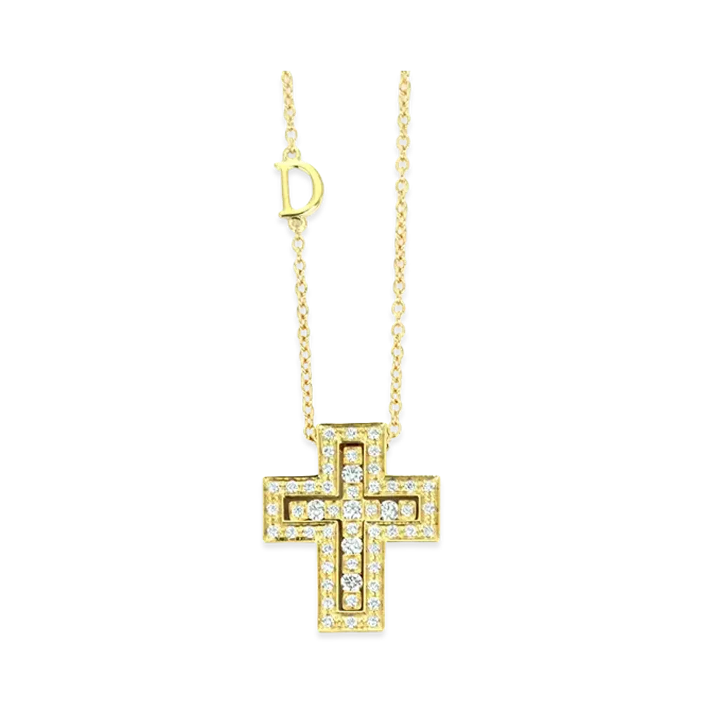 DAMIANI Women's Necklace Belle Epoque 0.38ct "Yellow Gold"