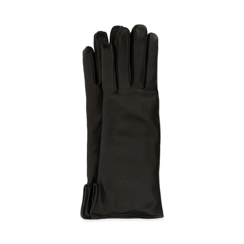 GUCCI Women's Leather Gloves "Black"