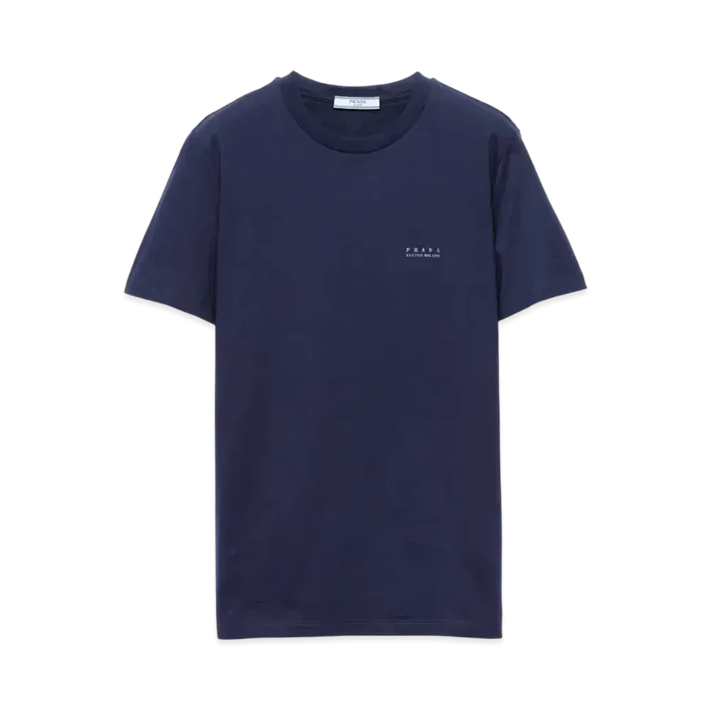 PRADA Women's Cotton Jersey T-Shirt "Navy"