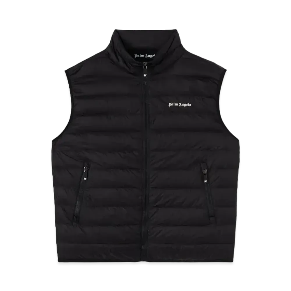 PALM ANGELS Logo Down Vest "Black"