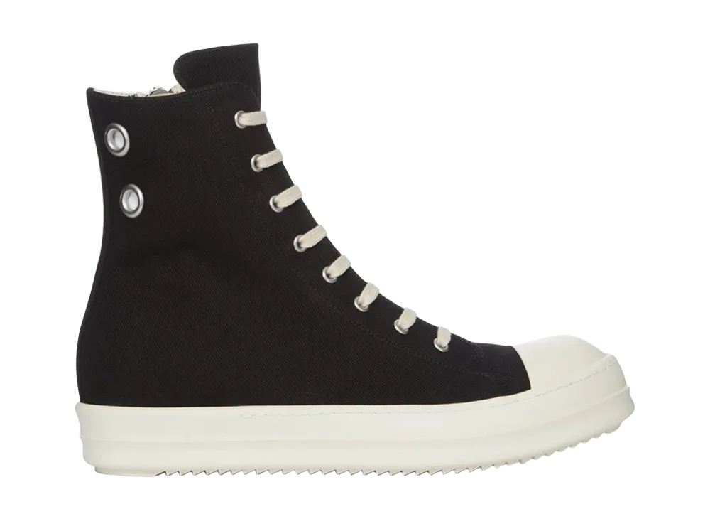 RICK OWENS DRKSHDW Denim Sneakers "Black/Milk"