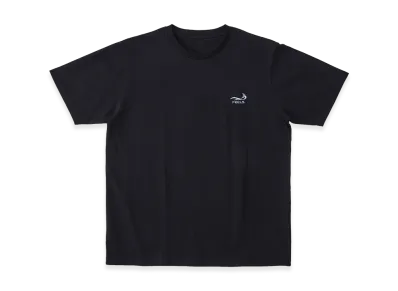 FEELS. One Point Logo Stitch T-Shirt "Black/Light Blue"