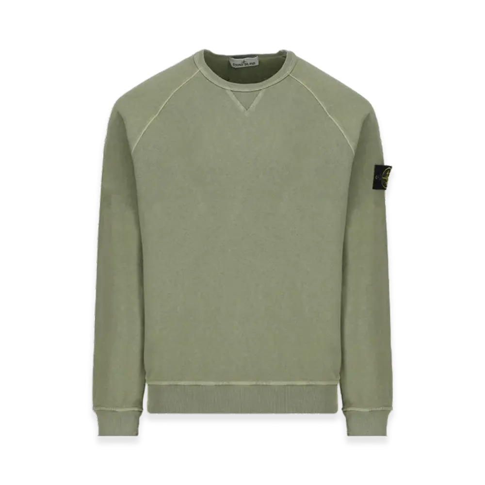 Stone Island 66360 Old Treatment Crewneck Sweatshirt - 23SS "Sage Green"