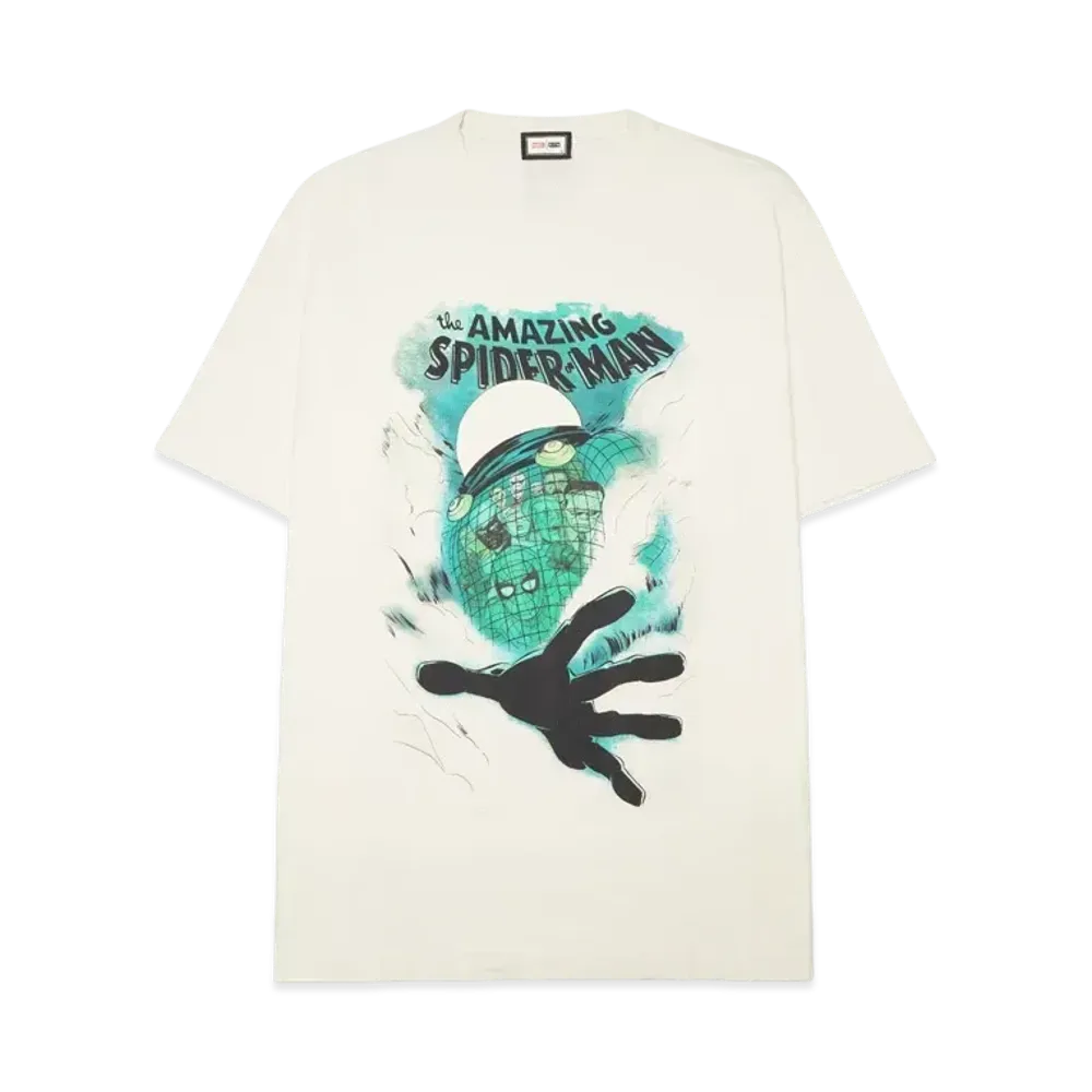 KITH x MARVEL Mysterio Spiderman Vintage Tee "Sandrift"