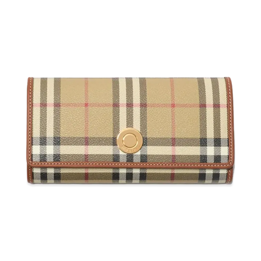 Burberry Women's Printed Canvas Wallet "Beige"