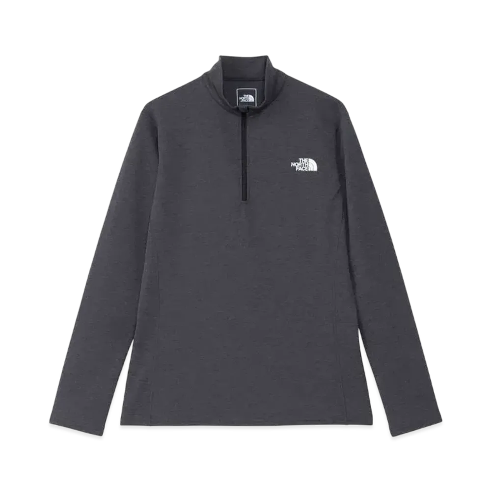 The North Face Long Sleeve Flash Dry Mid Zip Up "Mix Charcoal"