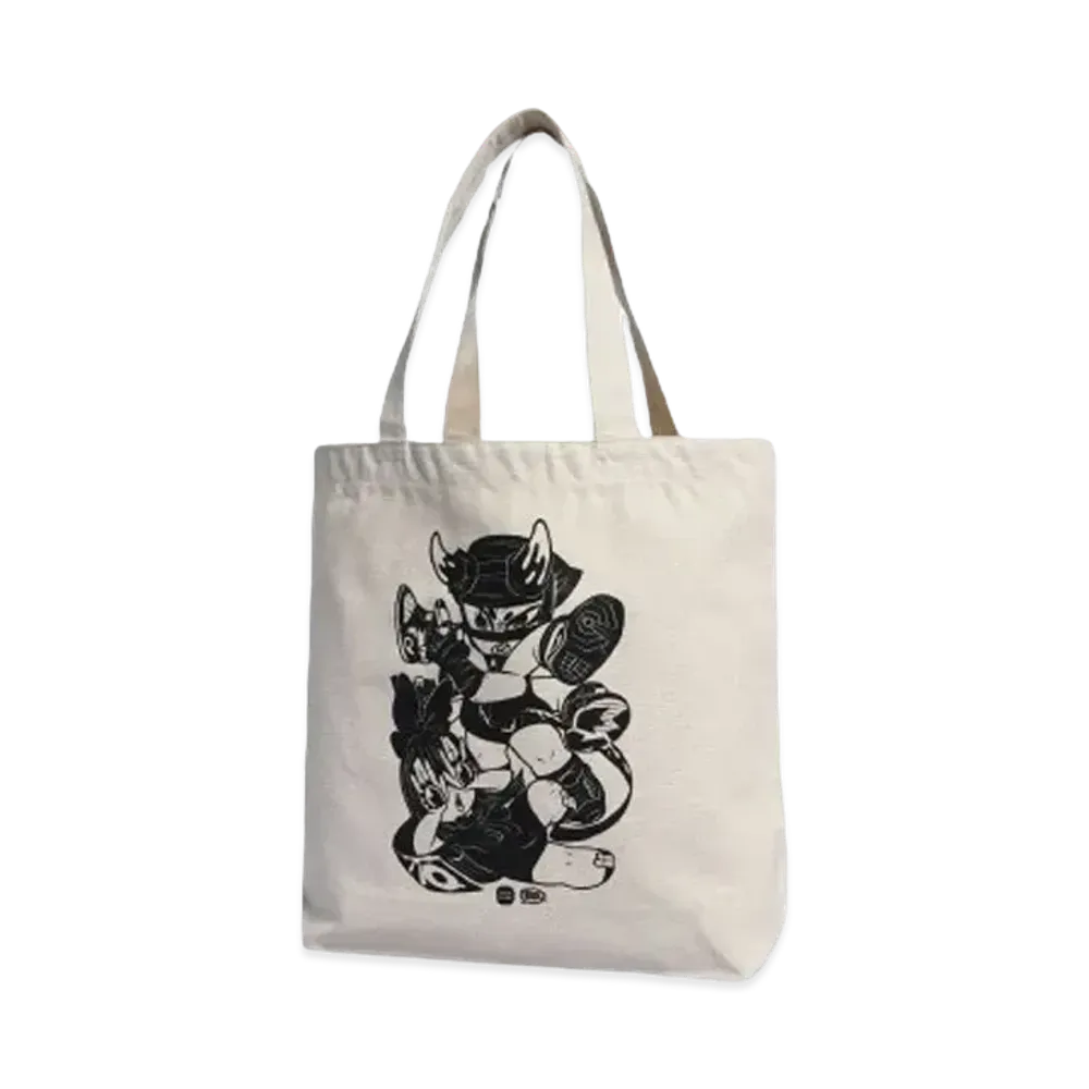 GRAPE BRAIN Ex GRAPE DUNK Graphic Tote Bag (Goodies) "NATURAL"