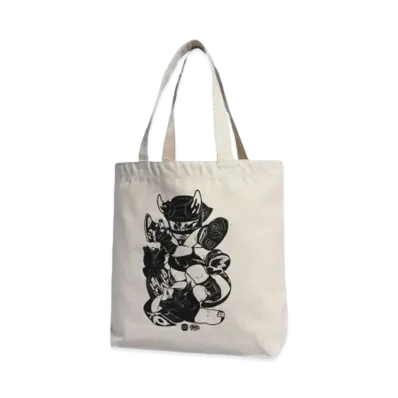GRAPE BRAIN Ex GRAPE DUNK Graphic Tote Bag (Goodies) "NATURAL"