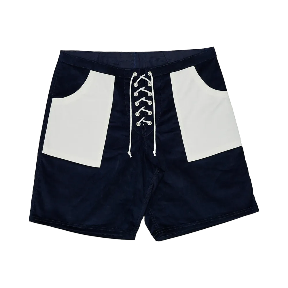 Subculture Corduroy Surf Shorts "Navy/White"
