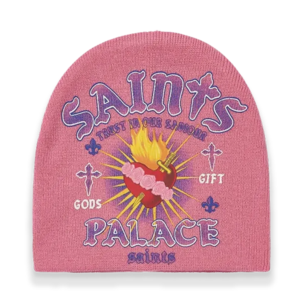 PALACE Gods Gift Nein Cuff Beanie "Pink"